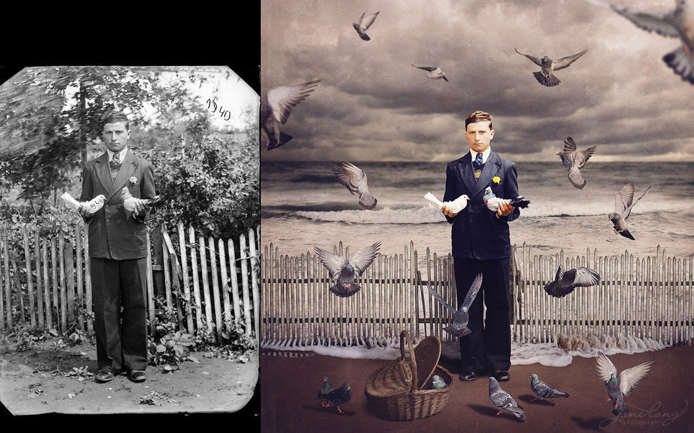 Винтажный сюрреализм: фотограф превращает старинные фотографии в красочные волшебные картины