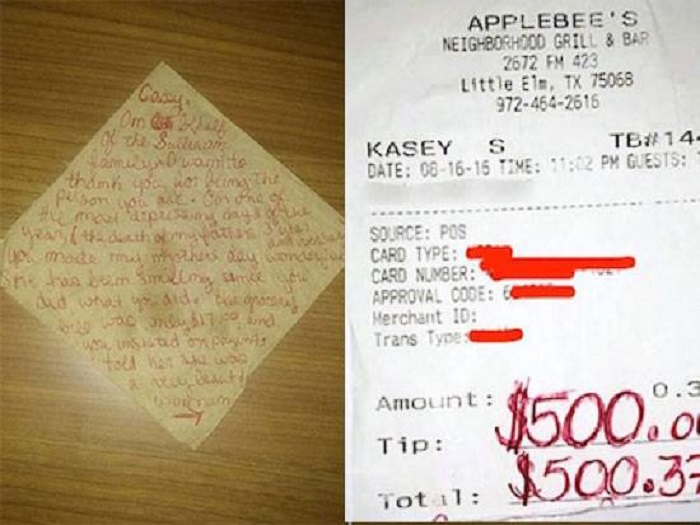 Мужчина решил утешить расстроенную женщину и на следующий день получил чек с запиской