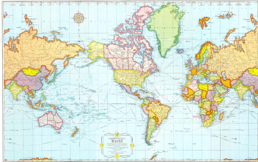 Жители Европы и других континентов видят карту мира не так, как россияне