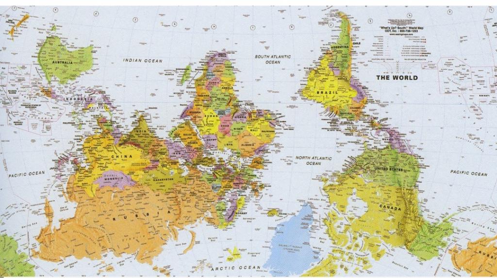 Карта мира не всегда выглядит привычным для нас образом. Многое зависит от ракурса и континента