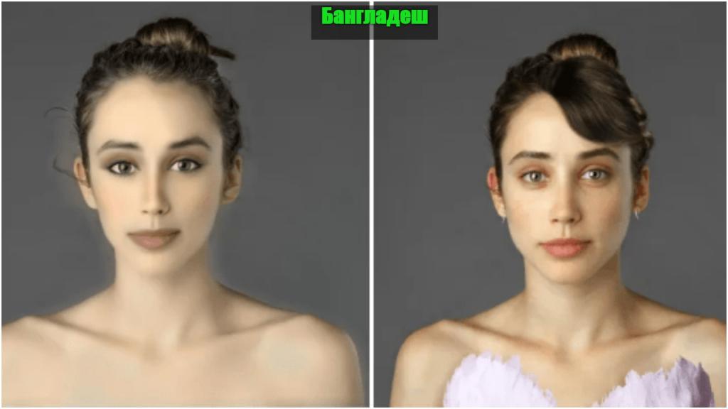 Девушка изменила свое лицо в "Фотошопе", чтобы сравнить стандарты женской красоты в разных странах мира