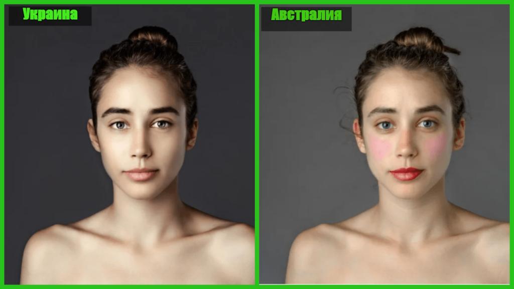 Девушка изменила свое лицо в "Фотошопе", чтобы сравнить стандарты женской красоты в разных странах мира