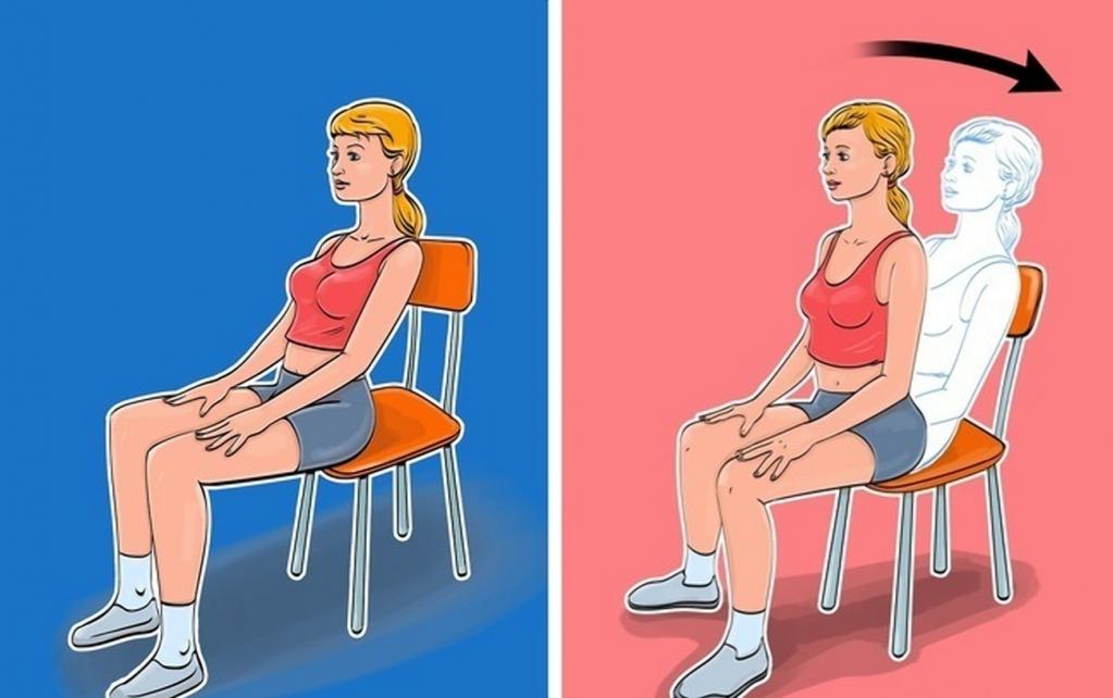 Плоский живот и тонкая талия, не вставая со стула: 7 эффективных упражнений