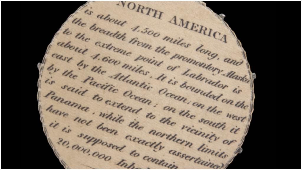 Картографическая редкость: миниатюрная шелковая карта Северной Америки XIX века будет продана за $2212
