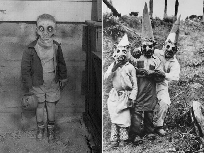 Как выглядели раньше костюмы, которые носили на Хэллоуин: странные наряды прошлого века