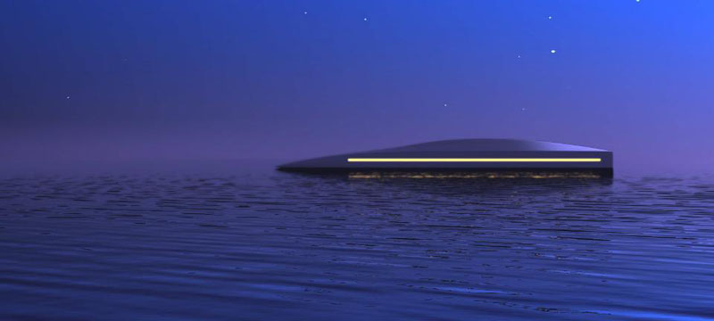 Яхта высотой 118 метров с вертолетной площадкой, подводным салоном, выдвижной рубкой и космическим дизайном обещает совершить переворот в яхтостроении