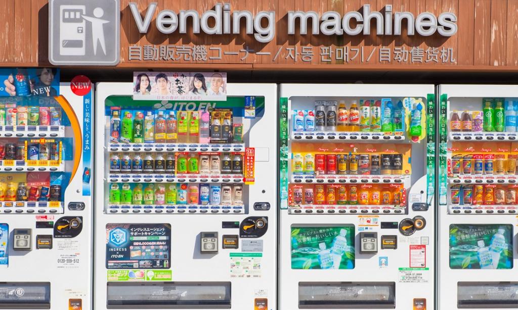 В Японии торговые автоматы вы найдете на каждом углу: на каждой станции, возле каждого магазина, рядом с каждым рисовым полем и даже на вершине горы Фудзи