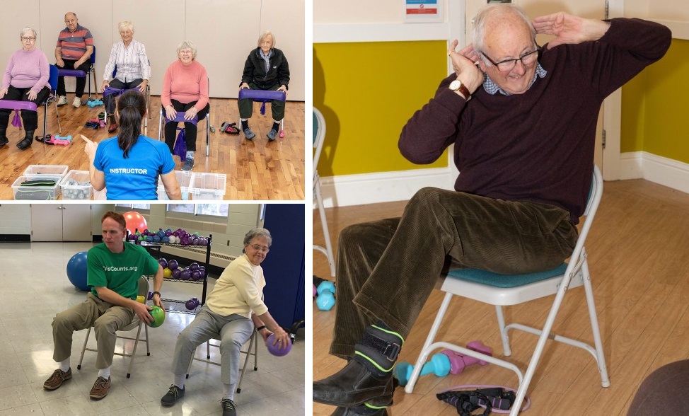 Спорт необходим в любом возрате: женщина организовала тренировки на стуле, чтобы пожилым клиентам было удобнее заниматься