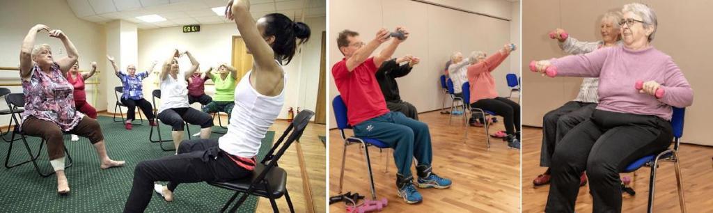 Спорт необходим в любом возрате: женщина организовала тренировки на стуле, чтобы пожилым клиентам было удобнее заниматься