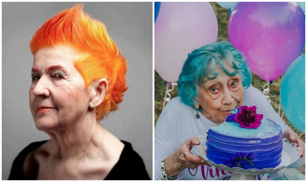 Быть модной в 80 легко! Фото бабушек, которые на старости лет решили перекраситься в яркий цвет