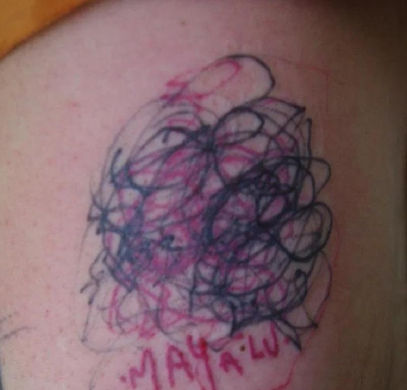 Познакомьтесь: Майя Лу, 9-летняя татуировщица. Первым ее клиентом 7 лет назад стал папа