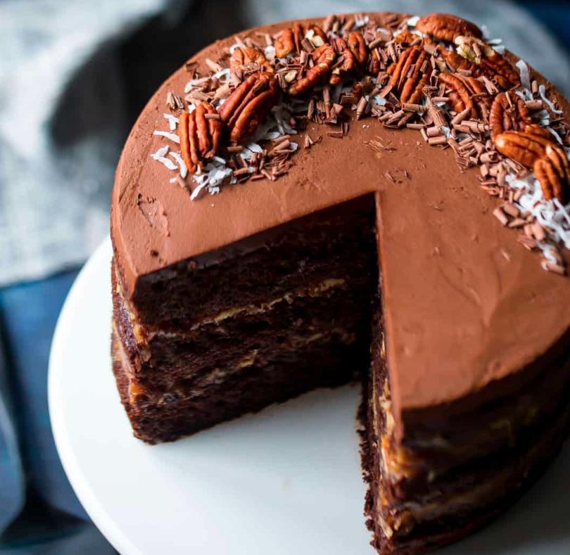 Немецкий шоколадный торт с кокосовой глазурью: простой и легкий рецепт приготовления (фото)