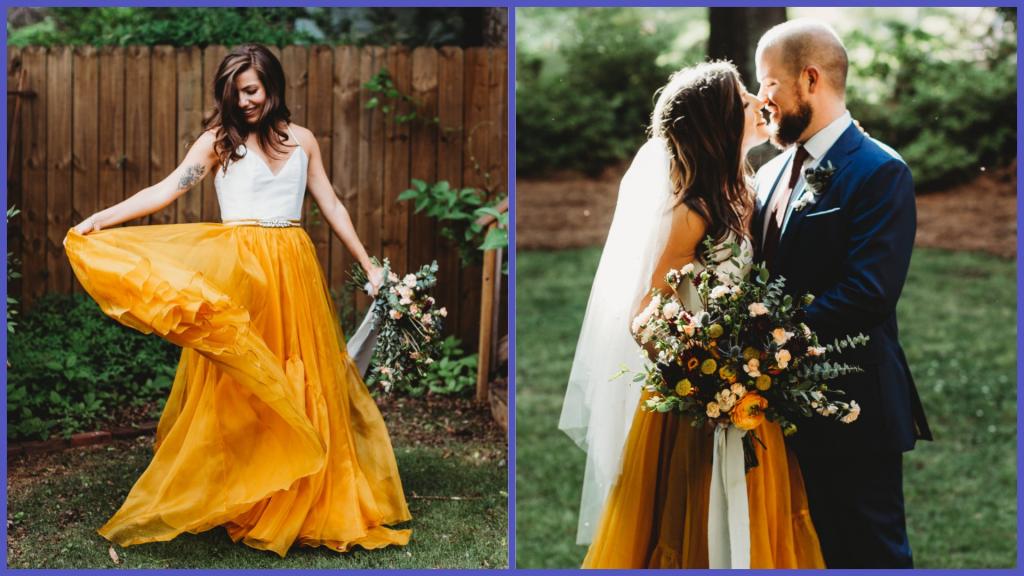 Девушка перемерила 12 свадебных платьев и наконец-то сделала свой выбор. Но оно на свадебное не совсем похоже