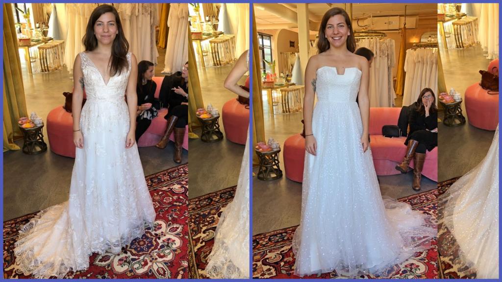 Девушка перемерила 12 свадебных платьев и наконец-то сделала свой выбор. Но оно на свадебное не совсем похоже