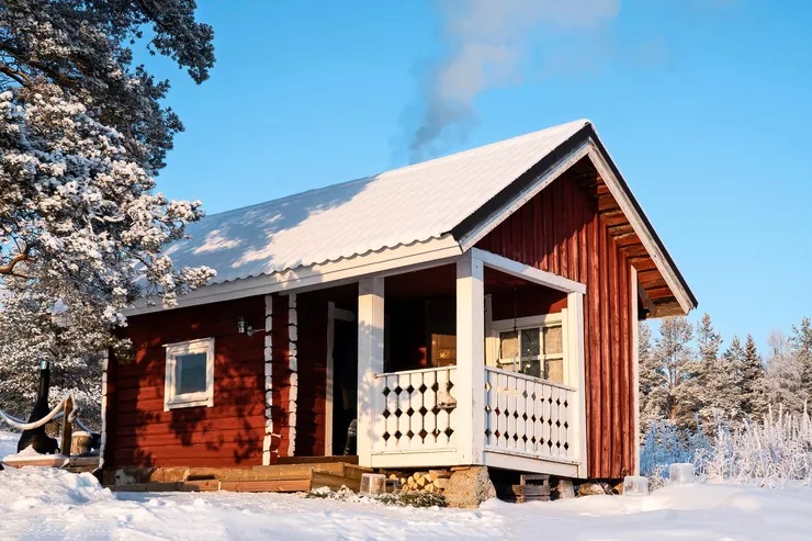 Зимняя баня, сделанная в 80-летнем домике для овец: идеальные условия для пара даже в мороз