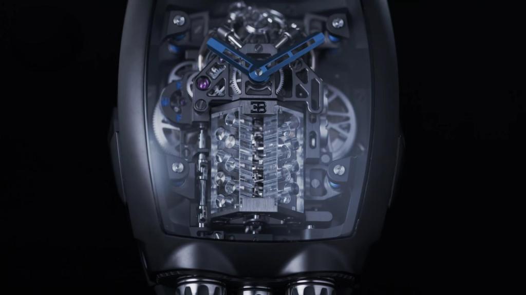 Невероятная компиляция Bugatti и Jacob & Co: внутри корпуса часов находится миниатюрный рабочий двигатель W16