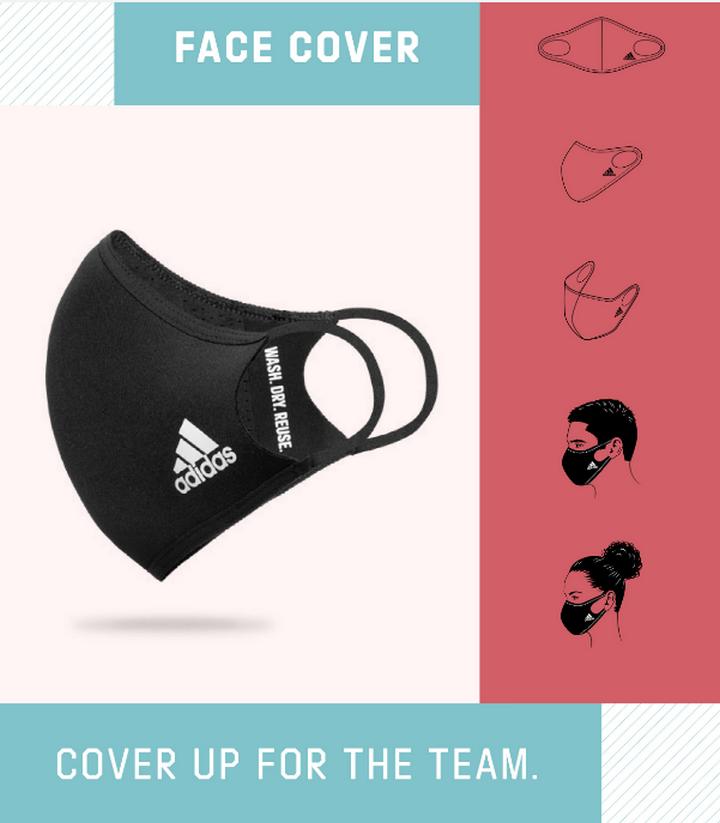 Adidas начинает выпуск многоразовых масок для лица под названием Face Cover