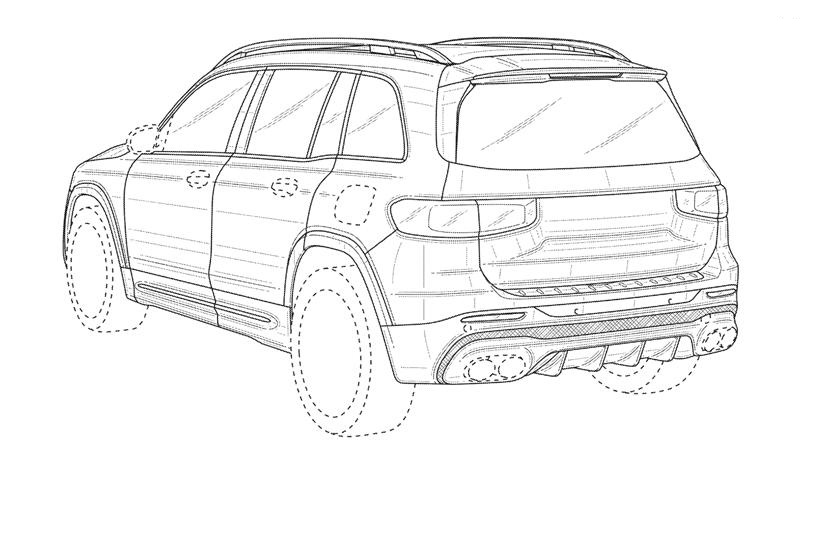 Это Mercedes AMG GLB 45: как будет выглядеть новое авто - первый взгляд на патентные эскизы