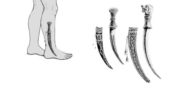 Очень удивилась, когда узнала происхождение слова "нож": оно связано с ногами