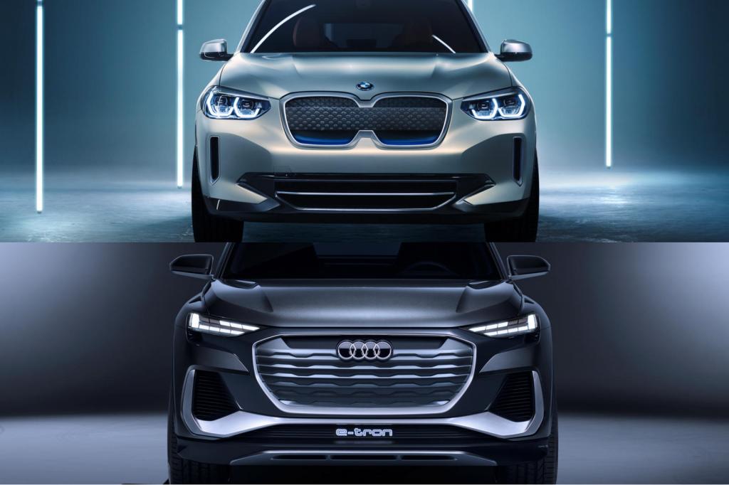Сравнение стилей: BMW Concept iX3 VS концепт Audi Q4 Sportback e-tron