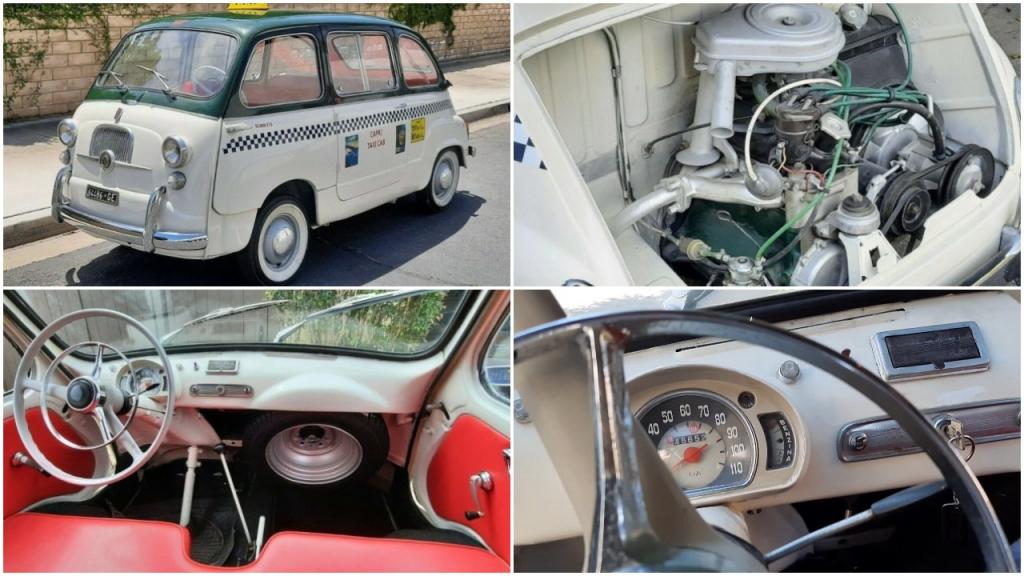 Туринское такси: маленький Fiat 600D 1967 года способен доставить с комфортом четырех взрослых людей (видео)