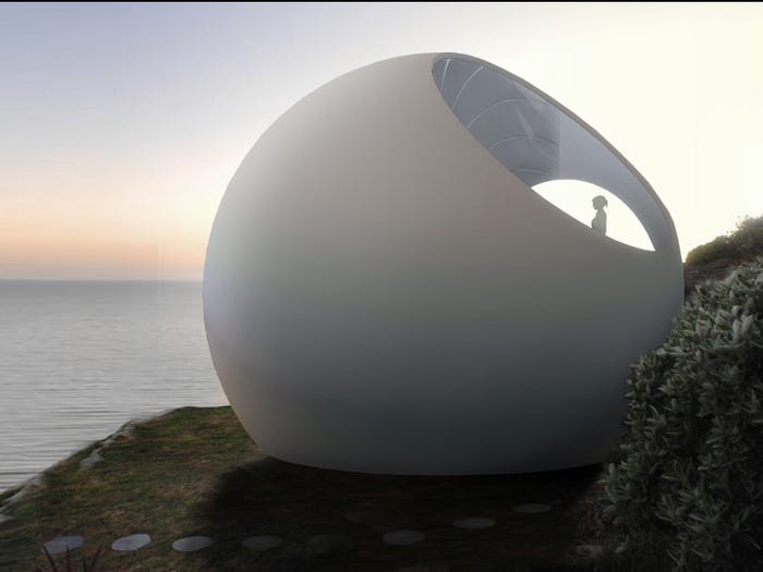 Форма шара позволила архитекторам этого дома максимально расширить внутреннее пространство: чтобы увидеть, за счет чего это достигнуто, заглянем внутрь