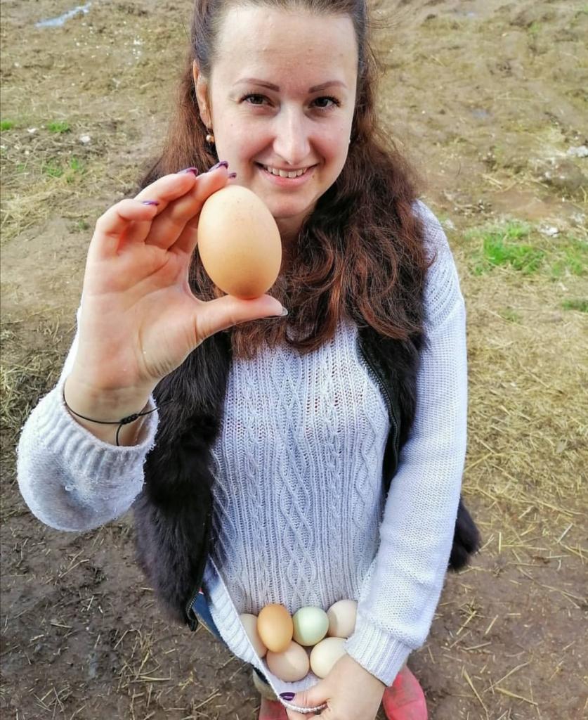 Нет, я не крашу яйца: девушка показала разноцветные яйца, которые несут её куры