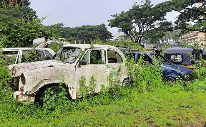 Смекалка и экономия: чтобы конфискованные автомобили не простаивали зря, индийские полицейские выращивают в них овощи