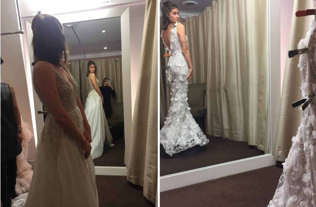 Невеста показала 8 платьев, которые померила, прежде чем найти "то самое"