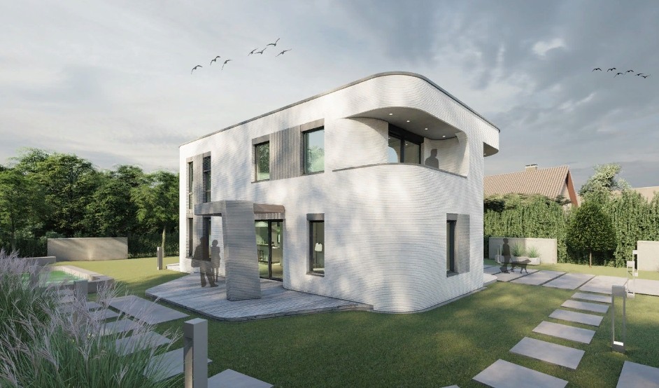 В Германии возводится первый жилой дом по технологии 3D-печати: фото