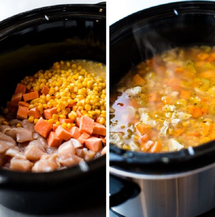 Мы так полюбили это блюдо, что я готовлю его постоянно: молочно-куриный суп с кукурузой в мультиварке