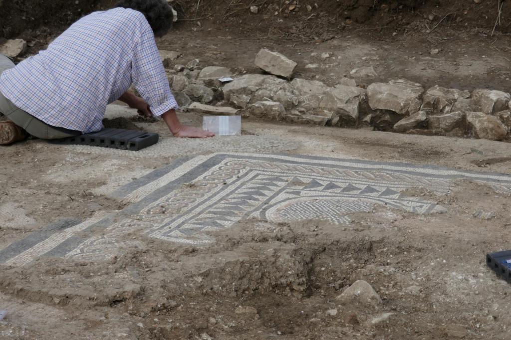 Французские археологи обнаружили в альпийской провинции руины роскошного особняка с сохранившейся искусной мозаикой (фото)