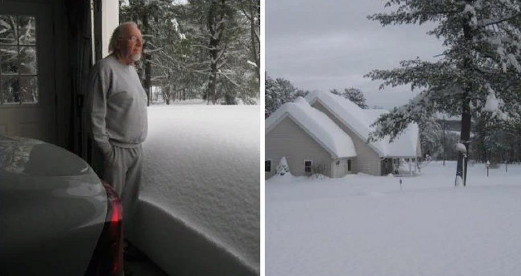 Рекордный снег выпал в американском городе Бингемтон, штат Нью-Йорк: жители опубликовали в Сети фото того, что они увидели утром