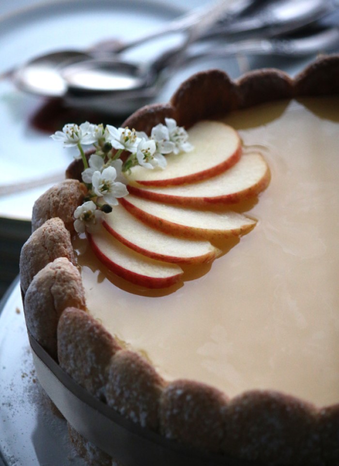 Яблочно-ромовый торт с "дамскими пальчиками": нежное лакомство для приятных посиделок