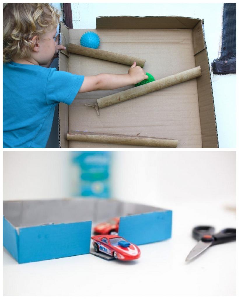 Мини-гольф или 3D-ловец солнца: чем занять детей, если под рукой есть картонные коробки