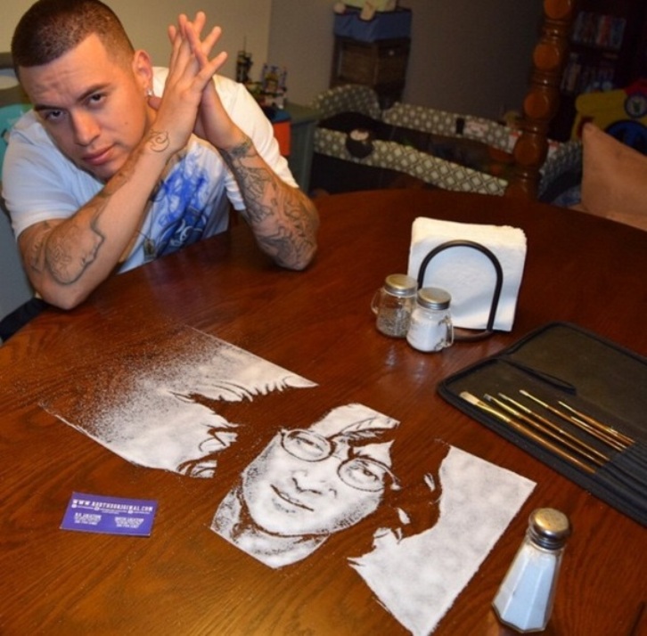 Художник, рисующий солью, теперь парикмахер, и его творения все так же потрясающе креативны