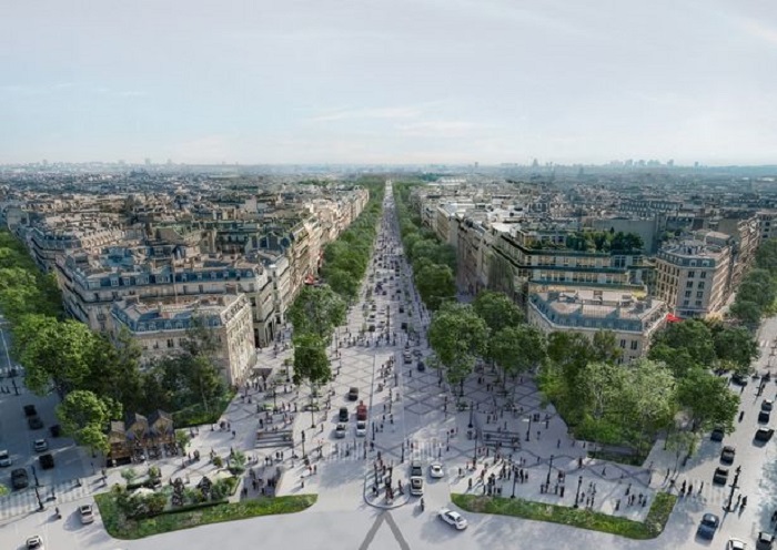 Париж превратит Елисейские поля в шикарный сад с детскими площадками и уютными кафе