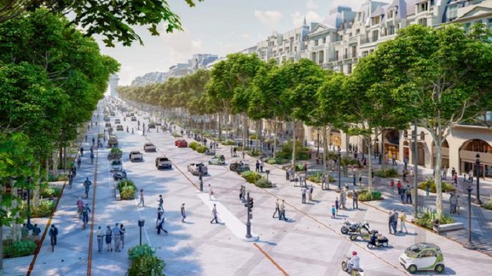 Париж превратит Елисейские поля в шикарный сад с детскими площадками и уютными кафе