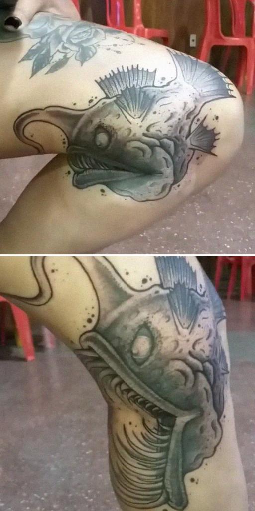 Мастер делает обычные на первый взгляд татуировки, но его работы "оживают" благодаря простому движению