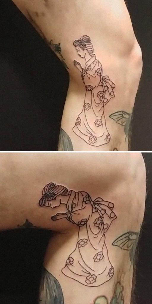 Мастер делает обычные на первый взгляд татуировки, но его работы "оживают" благодаря простому движению