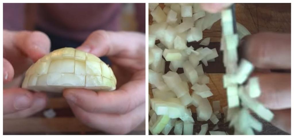 Шеф-повар показал 3 лучших способа нарезки лука кубиками