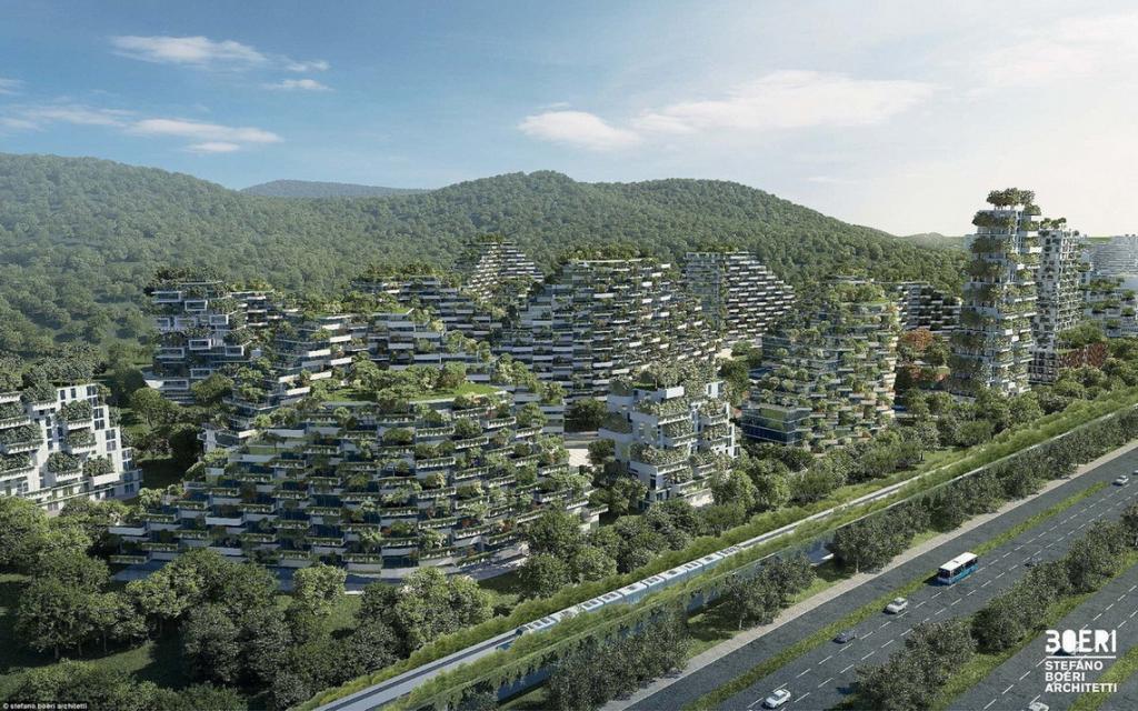 Лес будущего: города могут напоминать верхушки деревьев, а растения будут везде - над, под и на зданиях