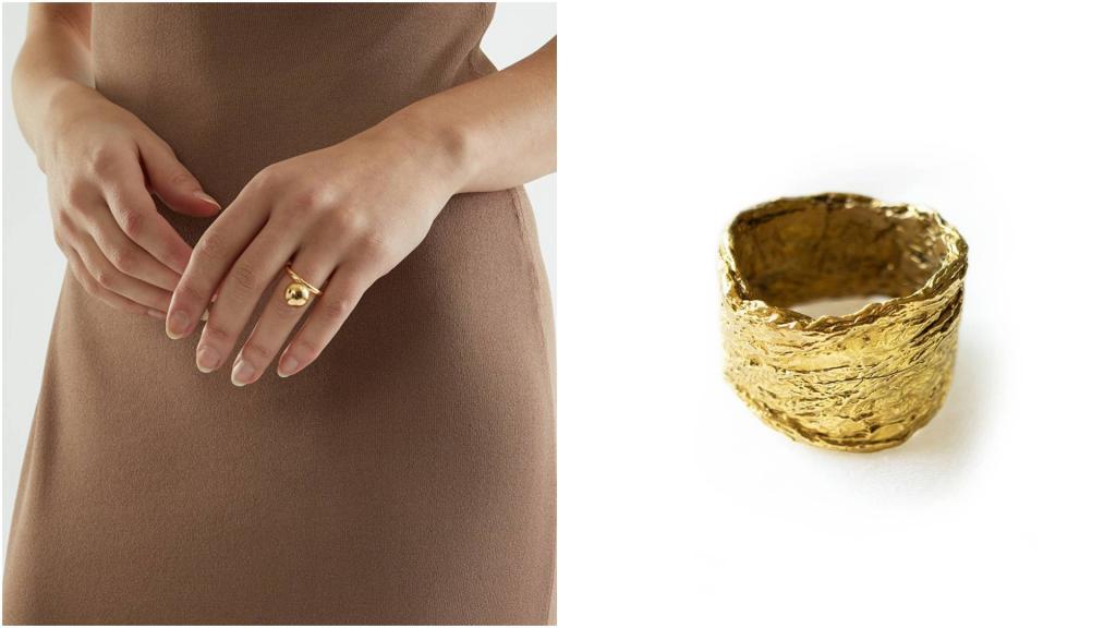 Золота должно быть много: стилисты уверяют, что большие кольца сделают любой наряд модным