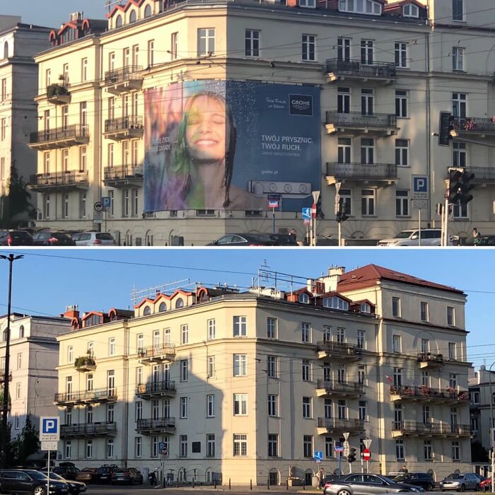 С фасадов зданий в Польше решили убрать яркие "кричащие" баннеры и рекламу. Реформа пошла исключительно на пользу