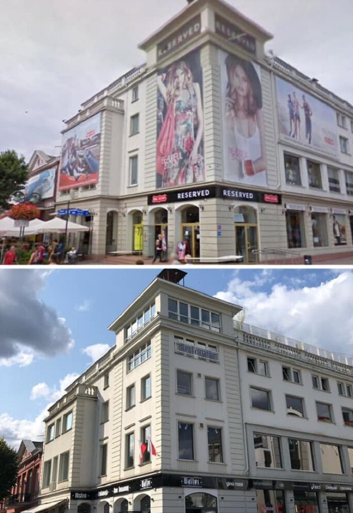 С фасадов зданий в Польше решили убрать яркие "кричащие" баннеры и рекламу. Реформа пошла исключительно на пользу