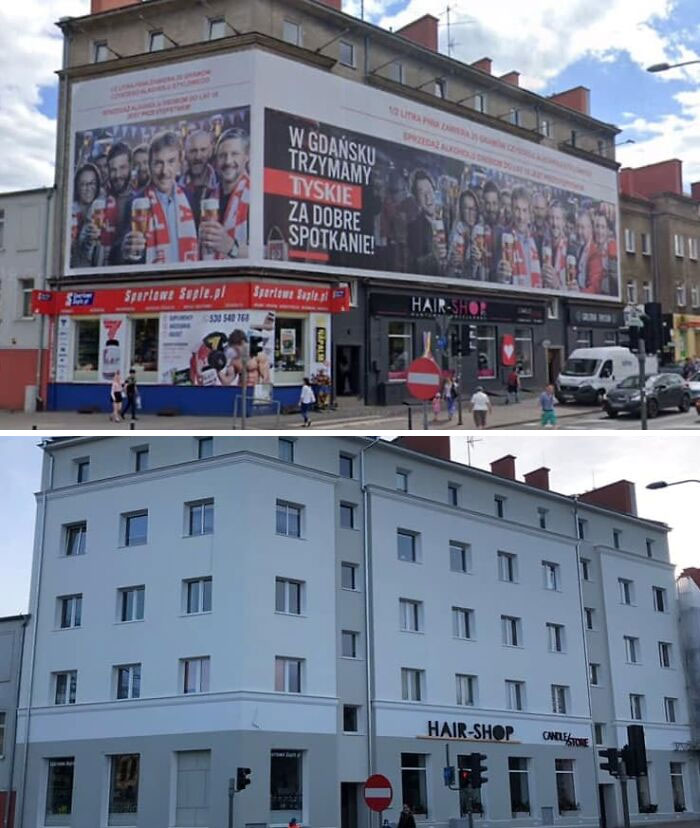 Поляки всерьез занялись демонтажем наружной рекламы, которая портит облик городов: фото до и после