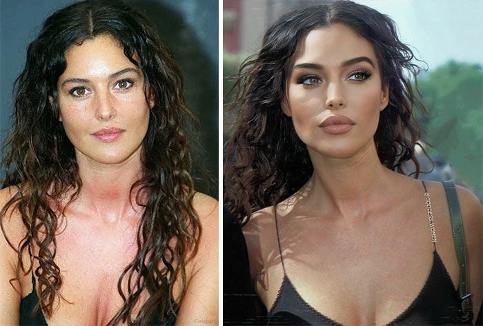 Пользователь "Инстаграм" редактирует внешность разных селебрити, подгоняя ее под стандарты красоты: и вот фото до и после