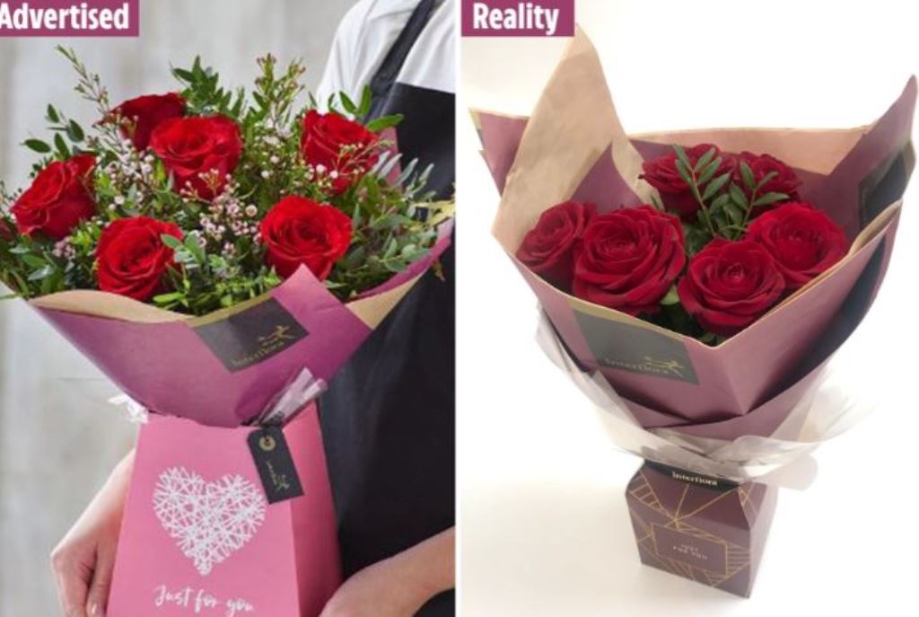 Британка заказала доставку цветов у 6 разных продавцов и сравнила букеты в реальности с теми, что предлагались на сайте