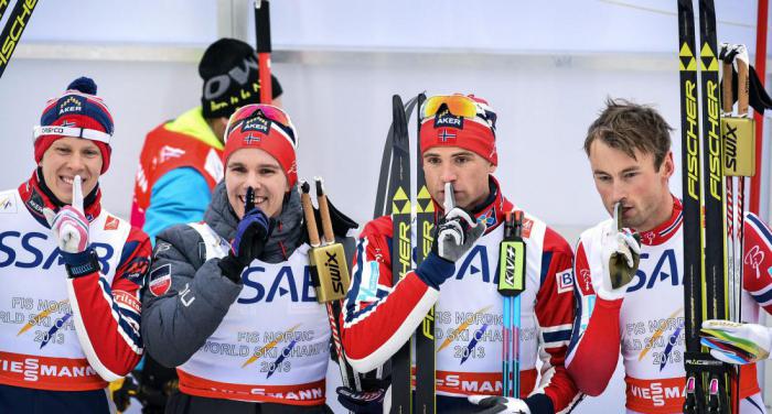 Норвежские лыжники 