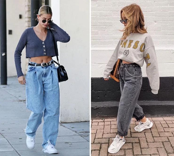 Как и с чем носить мешковатые джинсы - тренд весны 2021: стильные образы и модные советы